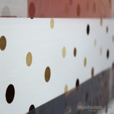 ZebraEvim Kahverengi Puantiye Desenli Zebra Perde