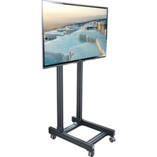 Plusaparat St-4080H 40”-55” Lcd Led Plazma Tv Tekerlekli Mobil Standı