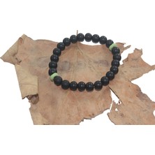 Rd Ekoavm Oniks Yeşil Kokonat Doğal Taş Bay Bileklik Rde330033