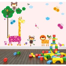 Crystal Kids Rengarenk Hayvanlar Çocuk ve Bebek Odası Duvar Dekoru