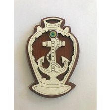 Ahşap Testi Çapa Model Buzdolabı Süsü Magnet Promosyon