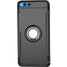 Microcase Xiaomi Mi Note 3 Yüzük Standlı Armor Silikon TPU Kılıf