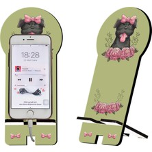 Olunca Tatlı Köpek Tasarım Ahşap Telefon Standı
