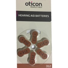 Oticon 312 Numara İşitme Cihazı Pili 6 Adet