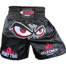 Leon No Fear Muay Thai ve Kick Boks Şortu Siyah BYL1001