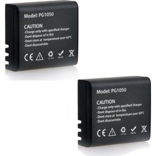Gplus EKEN H16R H8R H7s H6s V8s H9R Aksiyon Kamera 1050 mAh İkili Yedek Batarya Pakedi