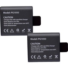 Gplus EKEN H16R H8R H7s H6s V8s H9R Aksiyon Kamera 1050 mAh İkili Yedek Batarya Pakedi