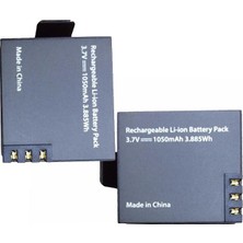 Gplus EKEN H16R H8R H7s H6s V8s H9R Aksiyon Kamera 1050 mAh İkili Yedek Batarya Pakedi