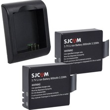 Gplus SJCAM Aksiyon Kamera Tekli USB Şarj İstasyonlu Çiftli Batarya Pakedi 3lü Şarj Aleti Seti