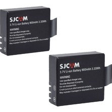 Gplus SJCAM SJ4000 SJ5000 Elite M10 Aksiyon Kamera 900 mAh İkili Yedek Batarya Pakedi