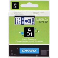 Dymo D1 19Mmx7M Beyaz/Mavi 45804