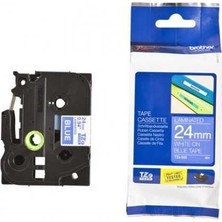 Brother P-Touch Tz-Tape 24Mm Mavi-Beyaz Etiket 24Tze555