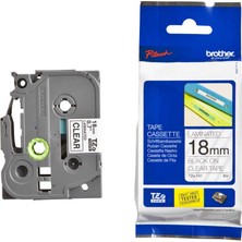 Brother P-Touch Tz-Tape 18Mm Şeffaf-Siyah Etiket 18Tze141