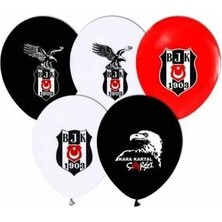 Balonpark 12 Adet Beşiktaş Baskılı Lisanslı Balon Doğum Günü Helyumla Uçan