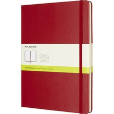 Moleskine Düz Defter XL Kırmızı Serk Kapak