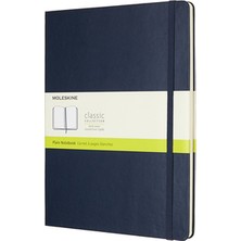 Moleskine Düz Defter XL Safir Mavi Sert Kapak