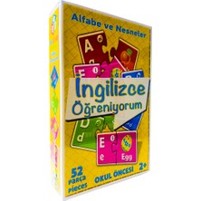 Hobi İngilizce Öğreniyorum 52 Parça Alfabe Ve Nesneler Eğitici Okul Öncesi Puzzle