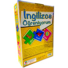 Hobi İngilizce Öğreniyorum 52 Parça Alfabe Ve Nesneler Eğitici Okul Öncesi Puzzle