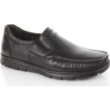 Forelli 32608 Erkek Siyah Deri Comfort Ayakkabı