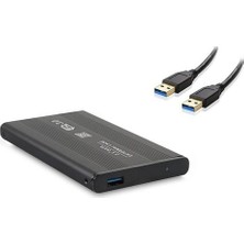 CresCent USB 3.0 External 2.5 İnç Sata Harici Harddisk Kutusu Deri Kılıflı