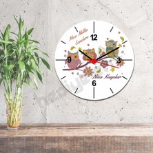 Hediyelen Doğum Günü Baykuş Tasarım Duvar Saati