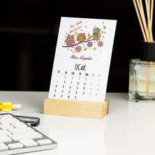 Hediyelen Doğum Günü Baykuş Tasarım Masa Takvimi