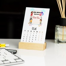 Hediyelen Ana Okulu Öğretmenine Hediye Masa Takvimi