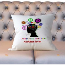 Hediyelen Industrial Engineer Renkli Tasarım Yastık