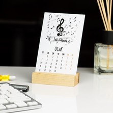Hediyelen Müzik Öğretmenine Hediye Sol Anahtarı Tasarım Masa Takvimi