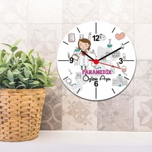 Hediyelen Paramedik Kadın Figür Duvar Saati