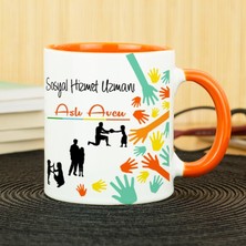 Hediyelen Sosyal Hizmet Uzmanı Kupa Bardak - Turuncu