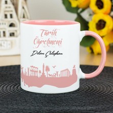 Hediyelen Tarih Öğretmenine Hediye Kupa Bardak - Pembe