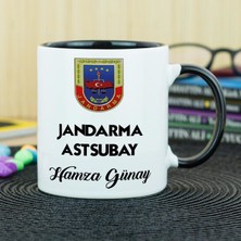 Hediyelen Jandarma Astsubay Kupa Bardak - Siyah