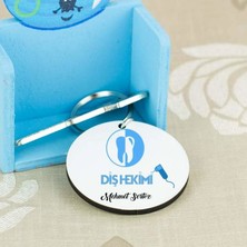 Hediyelen Diş Hekimi Mavi Tasarım Anahtarlık
