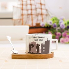 Hediyelen İnşaat Mühendisi Silüet Stantlı Fincan