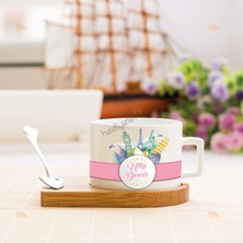 Hediyelen Turizm Pembe Tasarım Stantlı Fincan