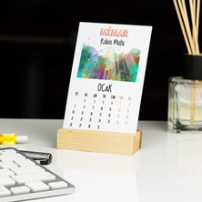 Hediyelen Mimar Çizim Turuncu Tasarım Masa Takvimi