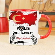 Hediyelen Polis Özel Harekat Kupa Bardak - Kırmızı