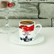 Hediyelen Çevik Kuvvet Polisi Bayrak Tasarım Kahve Fincanı