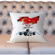 Hediyelen Çevik Kuvvet Polisi Bayrak Tasarım Yastık