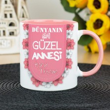 Hediyelen Dünyanın En Güzel Annesi Kupa Bardak - Pembe