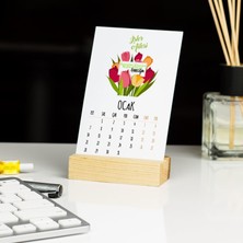 Hediyelen Anneler Günü Yeşil Tasarım Masa Takvimi