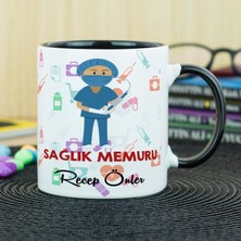 Hediyelen Sağlık Memuru Kupa Bardak - Siyah