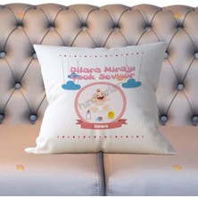 Hediyelen Bebek Pembe Tasarım Yastık