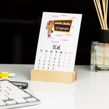 Hediyelen English Teacher Başörtülü Figür Masa Takvimi