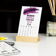 Hediyelen Beden Eğitimi Öğretmenine Hediye Mor Tasarım Masa Takvimi