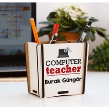 Hediyelen Computer Teacher Kırmızı Tasarım Kalemlik