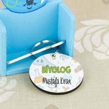 Hediyelen Biyolog Yeşil Tasarım Anahtarlık