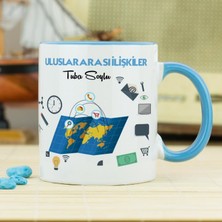Hediyelen Uluslar Arası İlişkiler Kupa Bardak - Mavi