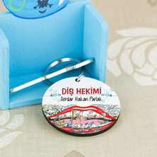 Hediyelen Diş Hekimi Kırmızı Tasarım Anahtarlık